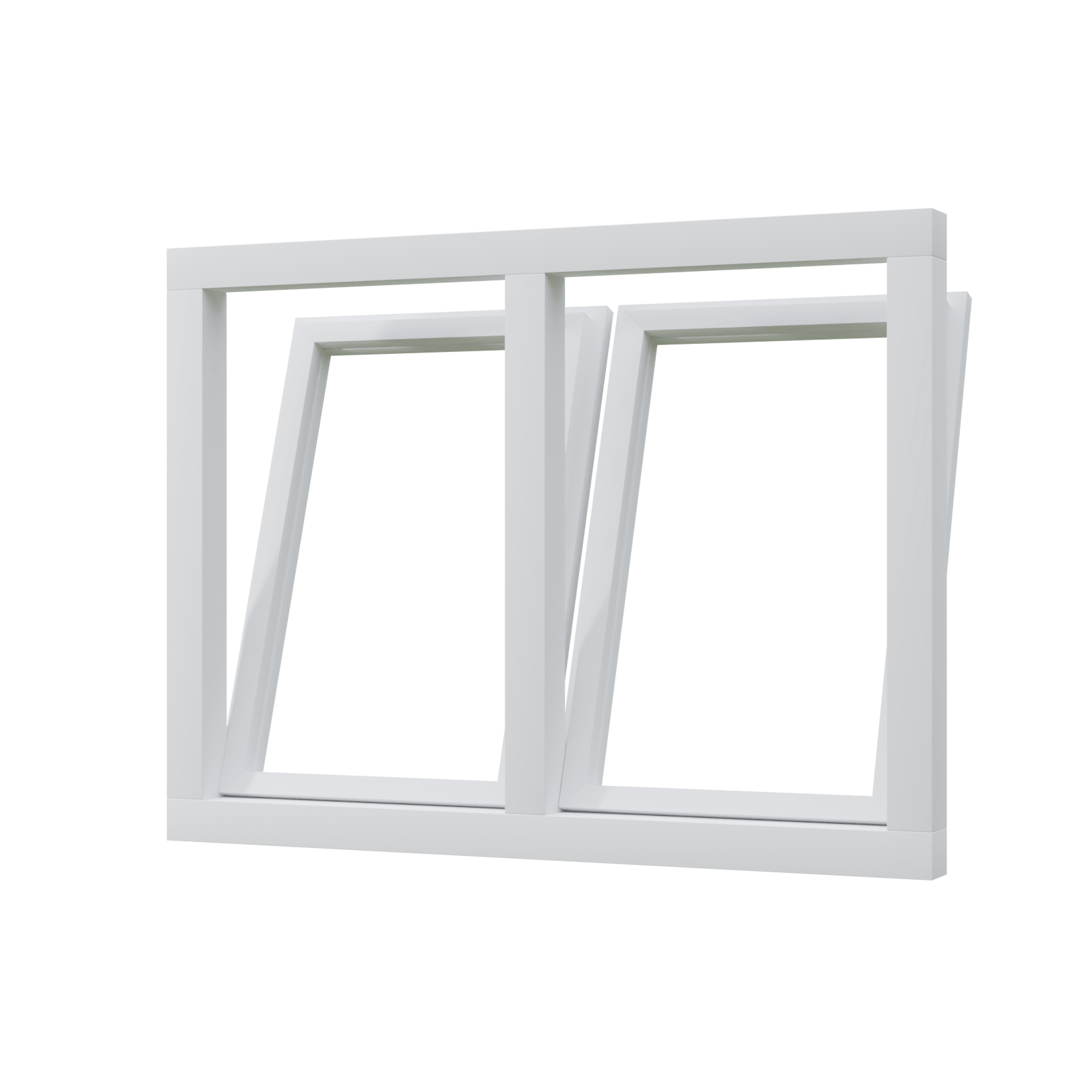 Dubbel pvc valraam 2 vakken met hoge isolatiewaarde